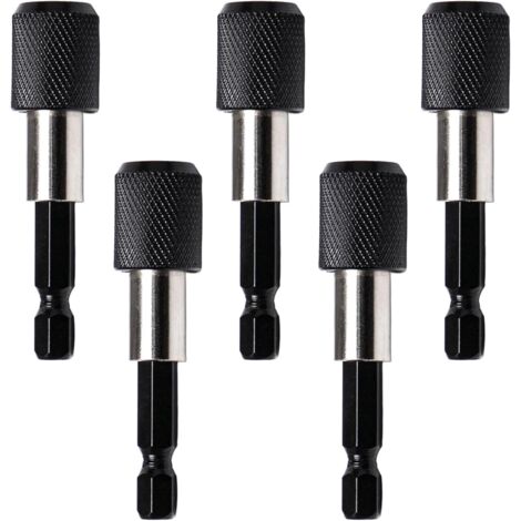 5 Rallonges Magnétiques Pour Embouts De Visseuse - Tiges Hexagonales 50/60/100/150/300 Mm, Acier Chrome-Vanadium, Aimant Puissant !