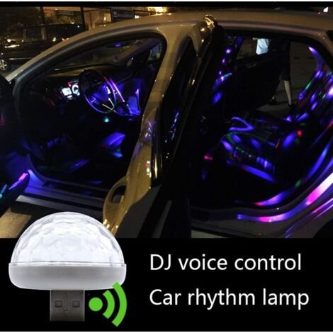 Lumière LED D'ambiance Pour Voiture - USB - 7 Couleurs RVB Dégradées - Contrôle De Luminosité - Installation Facile - 6