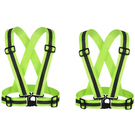 Acheter Sécurité sécurité visibilité haute réglable gilet réfléchissant sangle d'équipement veste coureur nettoyant officier