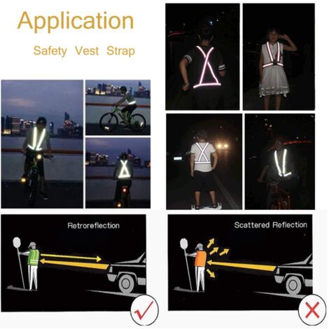 Lot De 4 Bandes Réfléchissantes Pour Coureurs/cyclistes - Ajustables Bras/jambes - Jaune