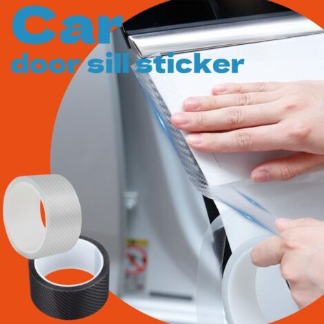 Carbone Adhésif Pour Voiture, Covering Carbone Film Carbone Voiture Autocollant Anti-Rayures, Couverture De Carbone Pour Seuils De Porte, Pare-Chocs, Coffre,pour Tous Types De Véhicu (5cm*10m