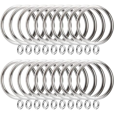 40 Pièces Anneaux De Rideau En Métal, 50 Mm Anneau De Rideau Ouvert, Geeignet Für Duschvorhänge Und Vorhangstangen