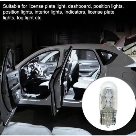 CGEAMDY 12PCS Ampoules LED T10 Voiture - Super Bright 12V 3W Kit Intérieur Mixte