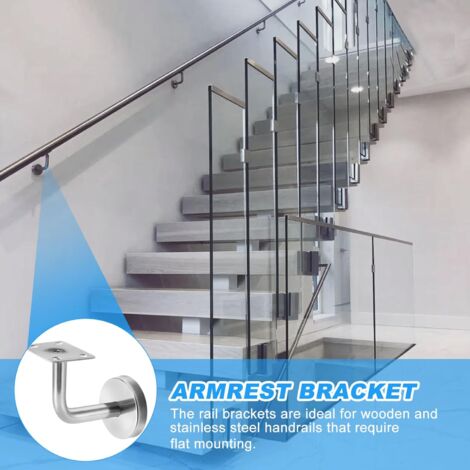 Supports Main Courante Jingming - En Acier Inoxydable Poli - Montage Murale Pour Escalier Ou Couloir