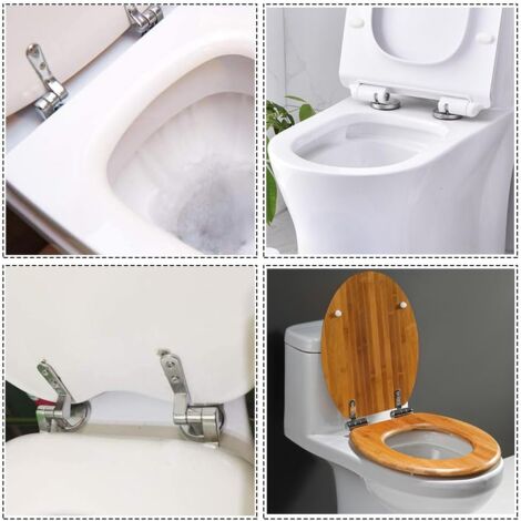 Charnières Wc Kit De Fixation Pour Abattant WC - 2 Charnières En