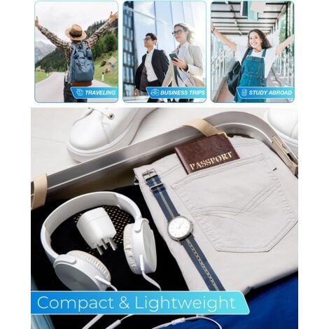 CSPARKV 【2 Pièces】 Adaptateur Prise Inde, Adaptateur Voyage Accessoires, EU vers Prise de Type D, Adaptateur de Voyage pour Inde, Népal, Sri Lanka, Mozambique