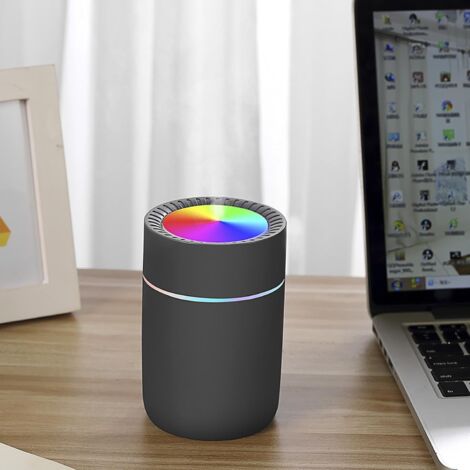 Humidificateur D'air USB 600 Ml - Silencieux, 2 Sorties Brumisation, Lumière Colorée - Pour Chambre, Bureau, Bébé - 11
