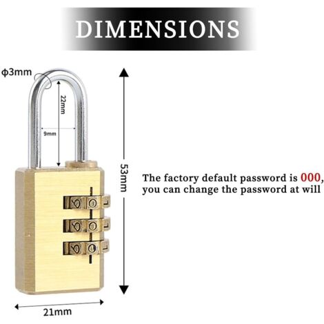 Ferrestock FSKCAN329RDCandage à Combinaison Numérique à 3 Chiffres Pour