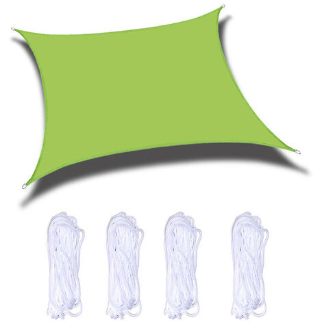 Voile d'ombrage Jardin de la cour extérieure Voile d'ombrage imperméable Auvent imperméable et résistant aux UV （vert）