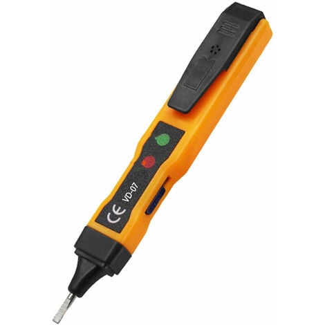 Stylo testeur électrique réactif, stylo testeur de tension sans contact,  tournevis pour stylo testeur électrique 24-250V, stylo de test avec voyant  lumineux