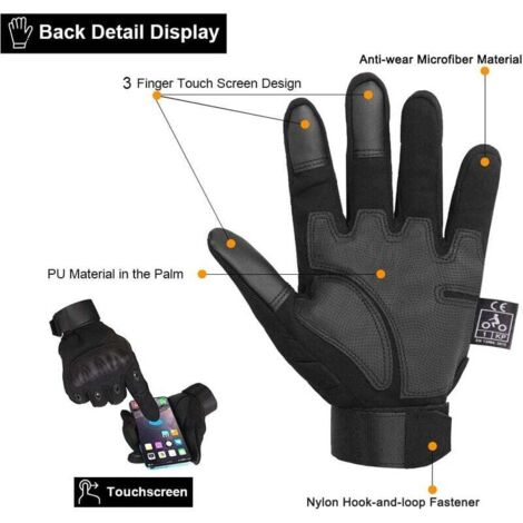 Gants Tactiques à écran Tactile - Green - Mitaines Militaires