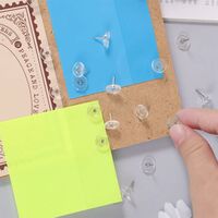 Lot De 120 Punaises Transparentes Avec Boîte - Tête Plate 11mm - Pour Tableau Liège Photos