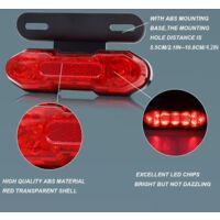 Feu Arrière Moto NATGIC 12V Style Rétro - Feu Stop Et Position Universel Avec Support Plaque - Noir