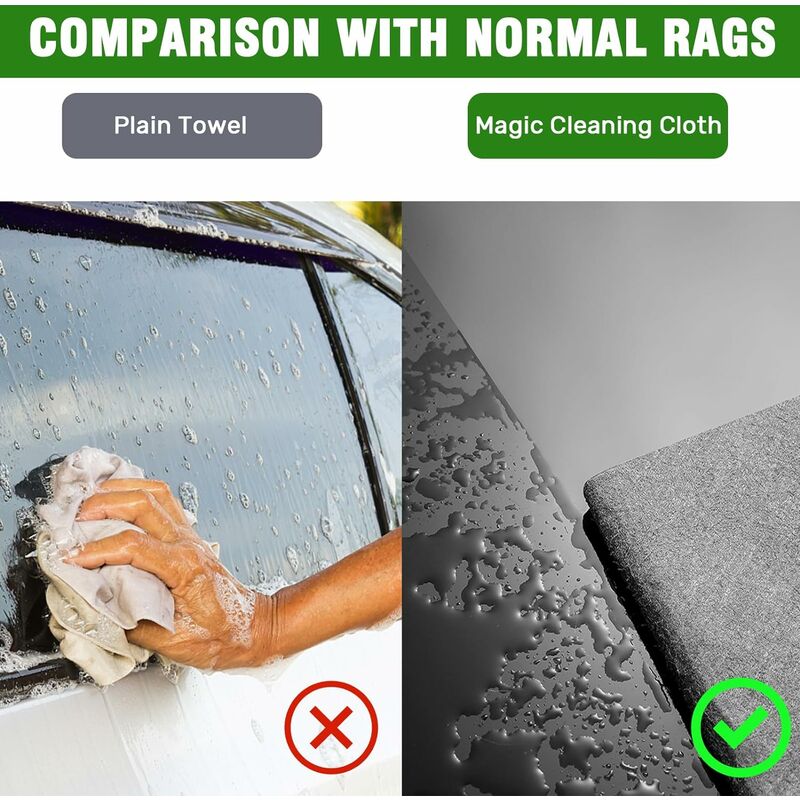 Acheter Chiffon de nettoyage magique épais en microfibre, sans traces,  réutilisable, serviettes tout usage pour vitres