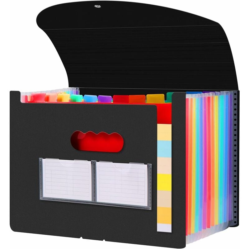 Trieur 7 Compartiments A4, Plastique extensible accordéon, dossiers de  fichiers Document Organiseur, A4 Classeur et trieur à documents 7 poches  avec