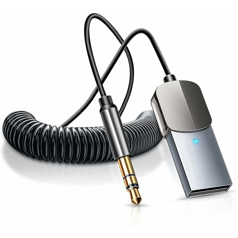 LTS FAFA Adaptateur auxiliaire Bluetooth, récepteur sans Fil Bluetooth,  Microphone intégré entrée auxiliaire pour appels Mains