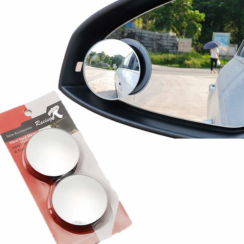 HD 360 degrés grand Angle réglable vue arrière de voiture miroir convexe  rétroviseur automatique véhicule angle mort miroirs sans monture