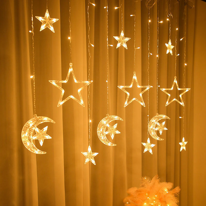 Acheter Guirlande lumineuse Led en forme d'étoile et de lune, 3.5m