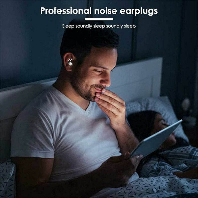 Bouchons d'oreille pour dormir, bouchon d'oreille antibruit en silicone, bouchon  d'oreille imperméable à l'eau doux, bouchons d'oreille de protection  auditive, pour ronfler, voyager (noir)