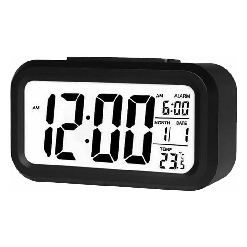 aboveClock Réveil Numérique en Bois, Réveil Matin LCD Horloge Numérique  avec Affichage Date, Température, Snooze, Rétro-éclairage, Horloge Digitale  Alimenté par Pile【3 Piles AAA Nécessaires】 : : Cuisine et Maison