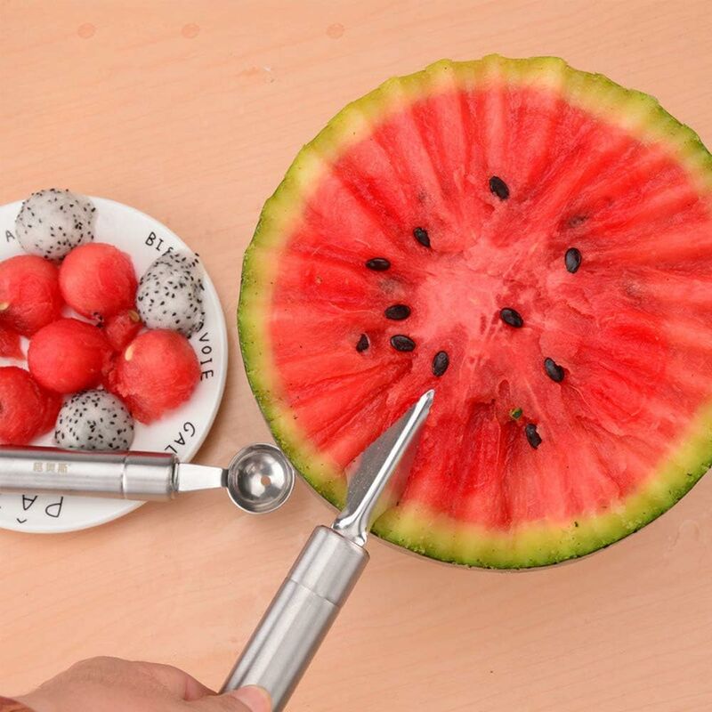 Formes de coupe-fruits | Cuillère à boules de fruits 6 en 1 Couteaux à  découper Éplucheur de - Ensemble d'outils de fruits portables, ensemble de