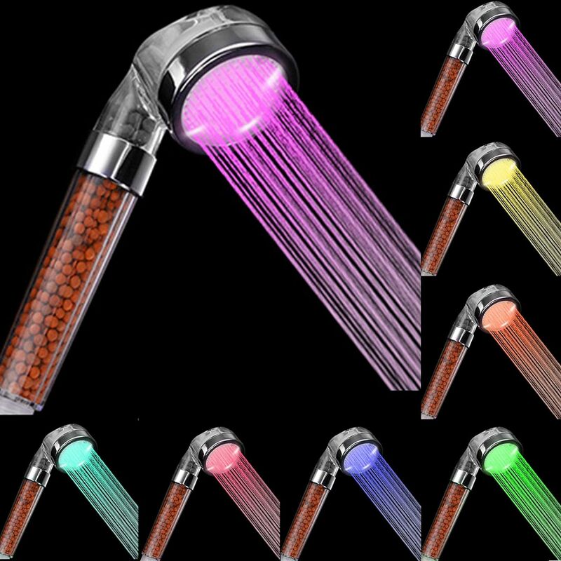 Amison 7 Pommeau de douche à LED pour économie d'eau - Changement de  couleur - Température automatique haute pression- Filtre anion : :  Bricolage