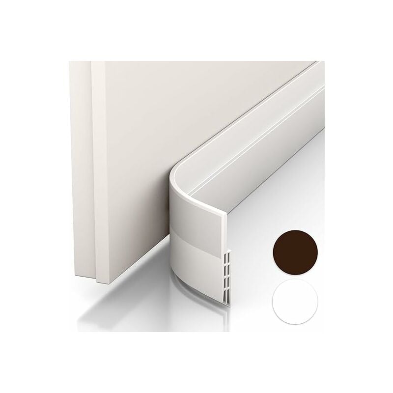 LTS FAFA Bas de porte anti-courant d'air & étanchéité porte - NOUVEAU bas  de porte isolant (rapide à installer), idéal pour l'isolation contre le  froid, le bruit & l'humidité (1 x blanc)