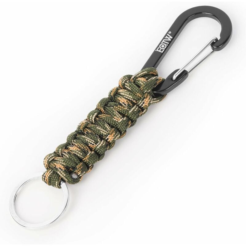 LTS FAFA Porte-clés avec mousqueton, crochet porte-clés porte-clés cintre  survie robuste clé militaire camping hommes dames