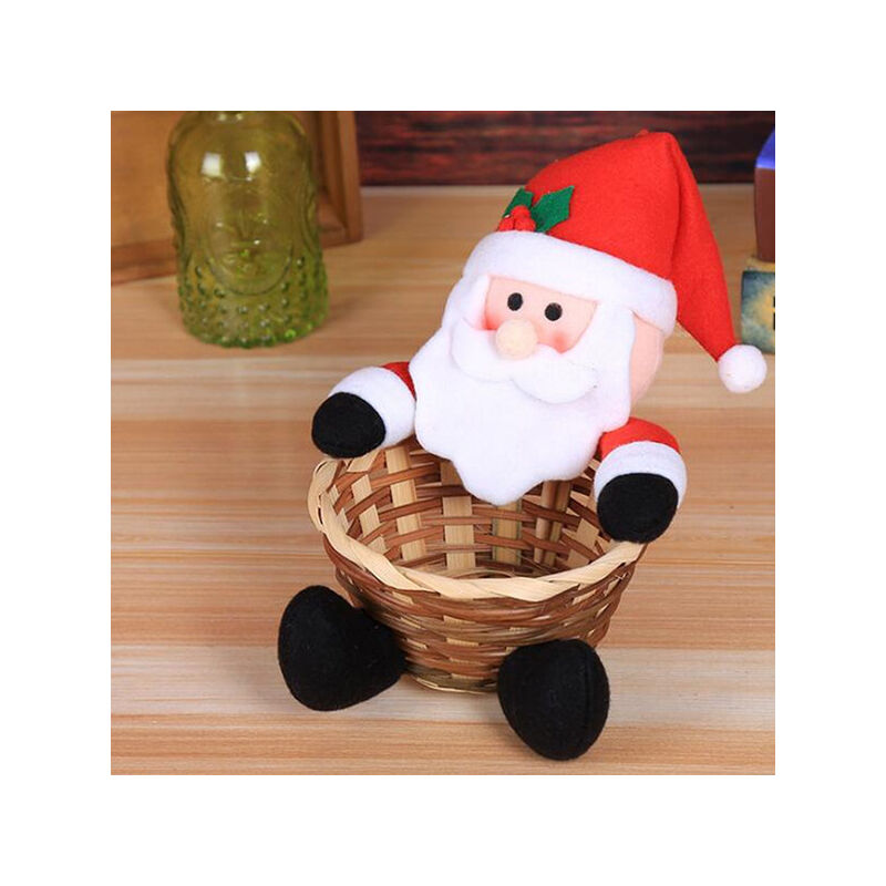 Noël Candy rangement panier décoration Santa Claus panier cadeau  LSM70925660A - Cdiscount Maison