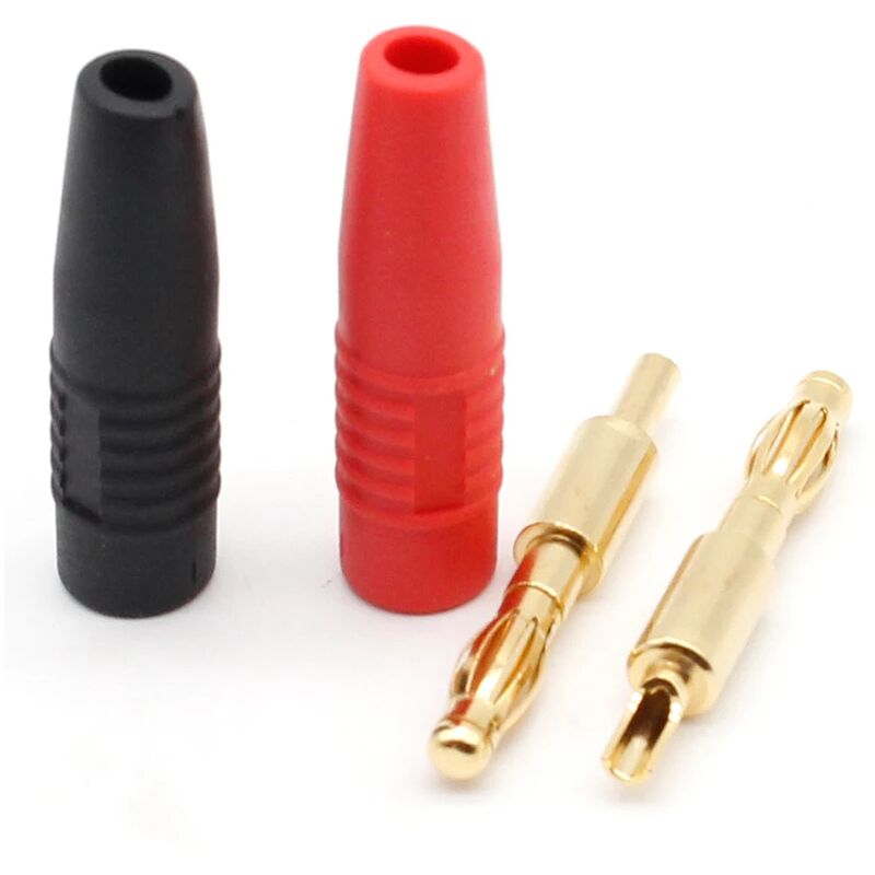 Fdit Prise banane 4 mm Fiche Banane Plaquée Or 4mm 7 Broches Connecteur de  Câble de Haut-parleur Sans informatique audio Noir Rouge - Cdiscount TV Son  Photo