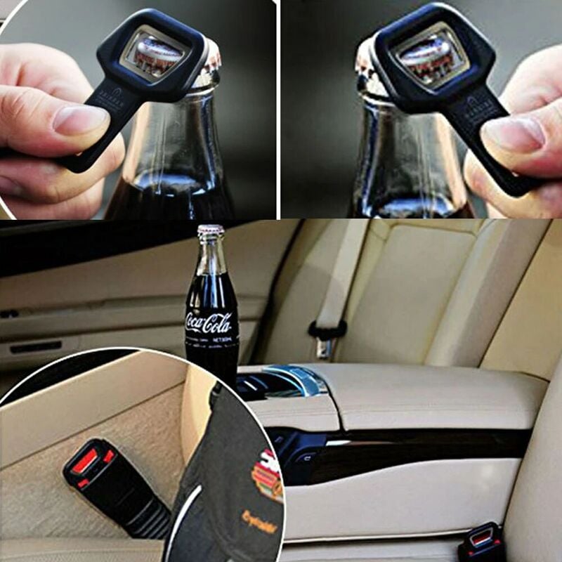Clip de ceinture de sécurité de voiture universel monté sur véhicule  ceinture de sécurité de voiture boucle de clip ouvre-bouteille