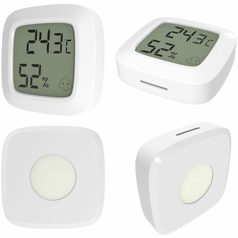 ORIA Hygromètre à Thermomètre Bluetooth 5.0, 2pcs Contrôle App sans Fil  Mètre de Moniteur d'Humidité Température Précis, Capteur Moniteur avec  Ecran, Bouton, Alertes Funtion pour iOS/Android : : Jardin