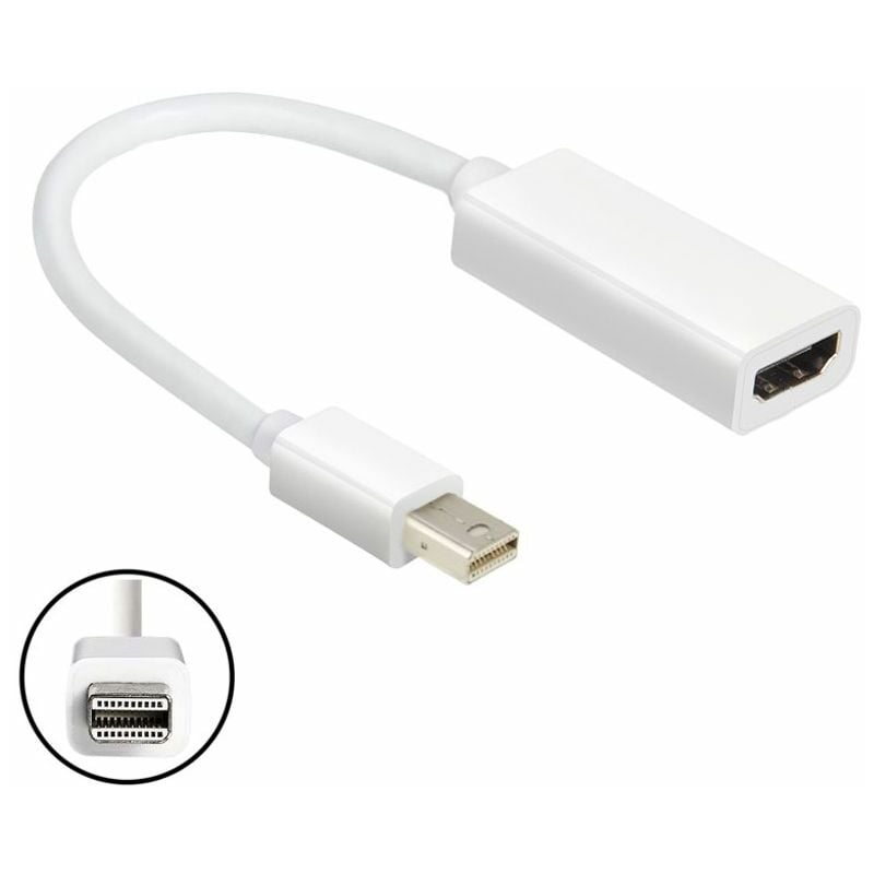LTS FAFA Câble adaptateur Mini DP DisplayPort vers HDMI pour Apple MacBook,  MacBook Pro, MacBook Air