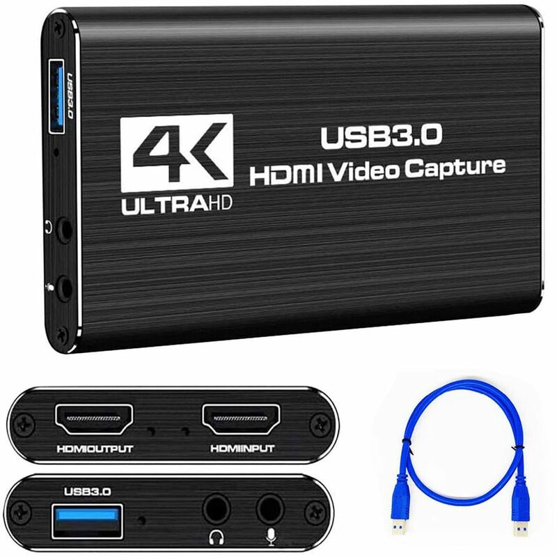 4k Hdmi à Usb 3.0 carte de capture vidéo audio 1080p 60fps pour la  diffusion en direct du jeu