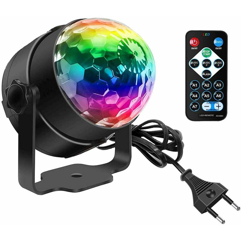 Discolight Ball Party Lights Lumière Stroboscopique Activée Par Le Son Avec  Câble USB 5 V, Éclairage De Scène LED Dj Qui Se Synchronise Avec La