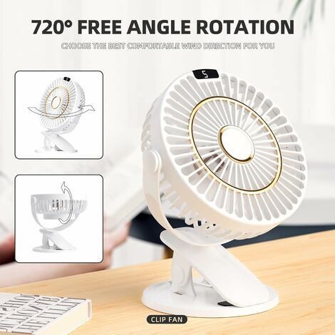 Mini ventilateur de bureau 11 cm avec tête inclinable à poser
