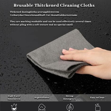10 Pièces Tissu de Nettoyage Magique Épaissi, Magic Cleaning Cloth