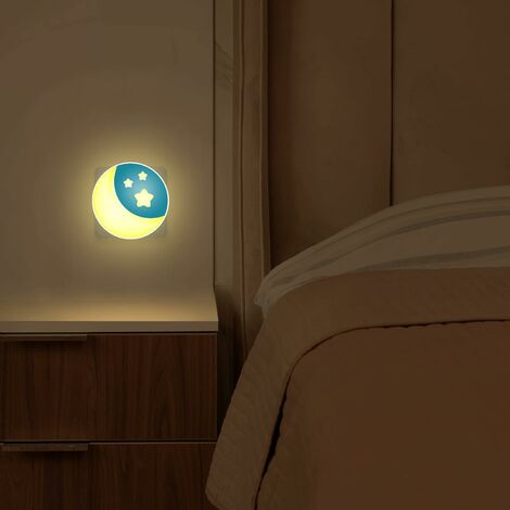 LED veilleuse capteur contrôle lampe de nuit économie d'énergie LED capteur  lampe ue US Plug veilleuse pour enfants enfants chambre escaliers