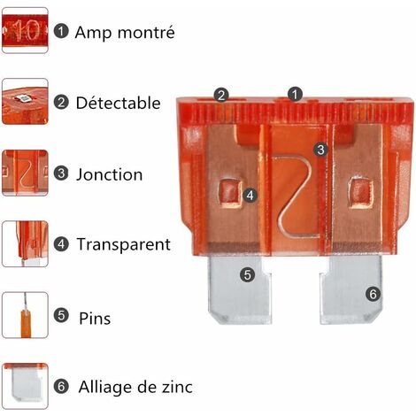 LTS FAFA 100 fusible voiture fusible moto fusible 40a - 5A 7.5A 10A 15A 20A  25A 30A 35A 40A 50A