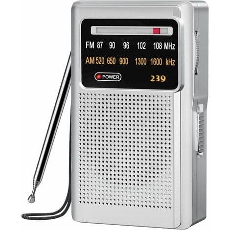 LTS FAFA Radio Portable FM/AM(MW), Mini Transistor Radio, Bouton de Réglage  avec Indicateur de