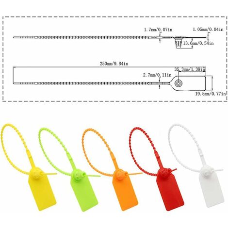 Étiquettes d'attache de câble, étiquettes de attache de câble en plastique  100 Pcs, étiquette de marque autobloquante