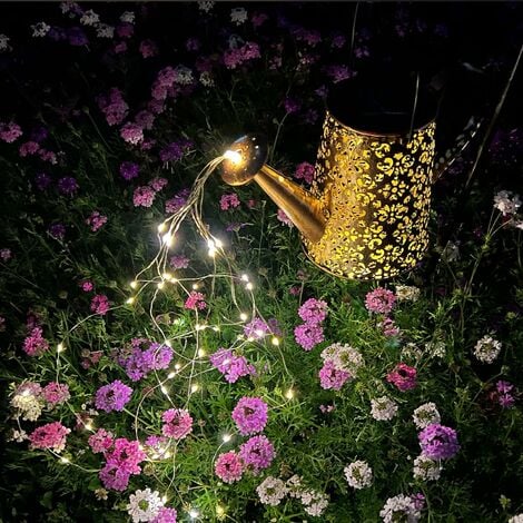 LTS FAFA Arrosoir Solaire Lumière Décoration de Jardin - Sculpture  d'extérieur en Cuivre étanche Décoration Étoile