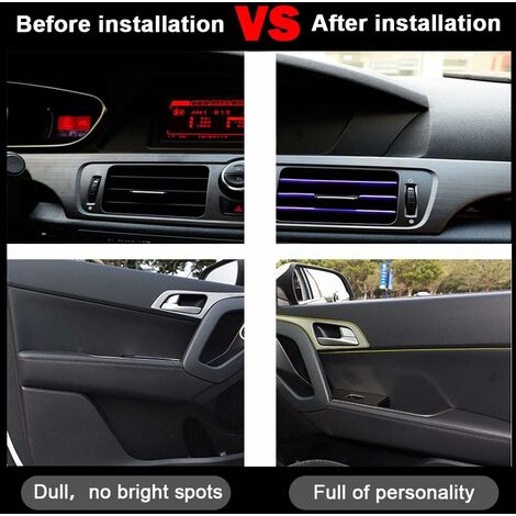 Acheter Autocollants de voiture intérieur tableau de bord sortie d'air  décoration de ventilation bandes de moulage universelles accessoires de  voiture