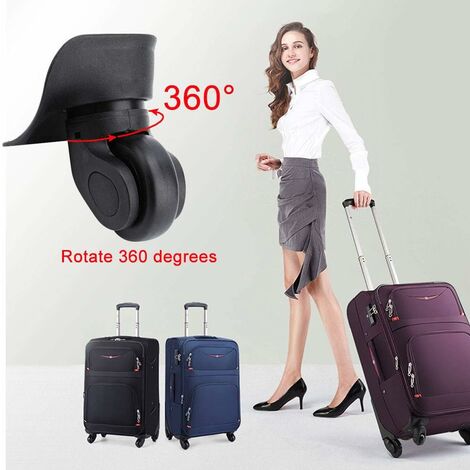 Roue de valise universelle, kit de réparation de bagages de roue de bagage  noire remplacement de fournitures extérieures