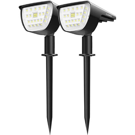 4 Pack 30 LED】 Spot Solaire Extérieur, Lampes Solaires Etanche IP67  Projecteur Solaire Réglable avec Panneau