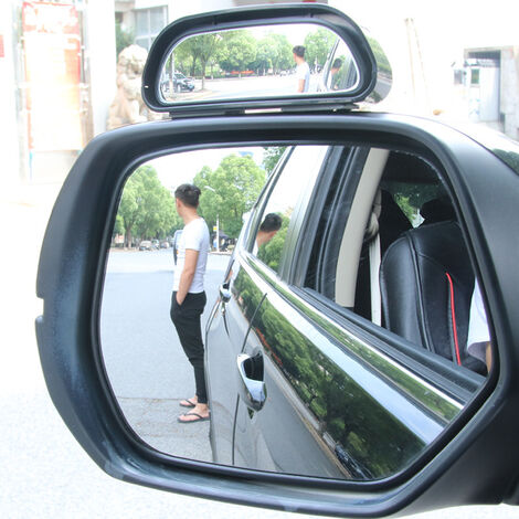  Rétroviseur intérieur de voiture - Accessoires de style -  Rétroviseur universel - Miroir de maquillage autocollant - Visière  pare-soleil - Rétroviseurs HD en acier inoxydable