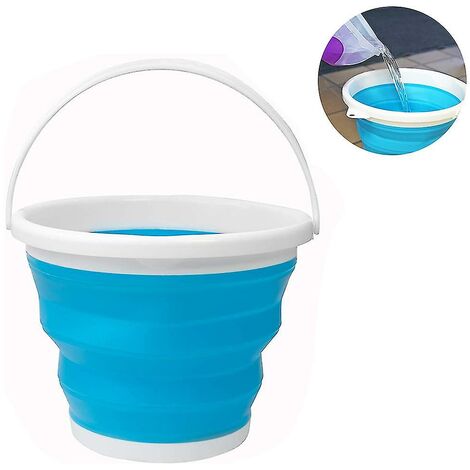 Seau Pliable De 20 L Avec Couvercle, Seau Pliable Portable, Lavabo