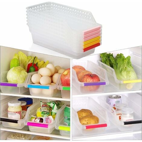 4pcs Organisateurs Frigo pour Cuisine Bac de Rangement Réfrigérateur pour  Oeuf Légume Fruit Boîte de Stockage