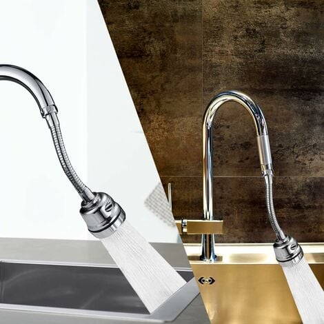 LTS FAFA Rallonge de robinet de cuisine, tête de pulvérisation de robinet  de cuisine réglable pivotante à 360°, aérateur à 3 modes, filtre d'économie  d'eau, filetage mâle 22 mm pour cuisine, salle