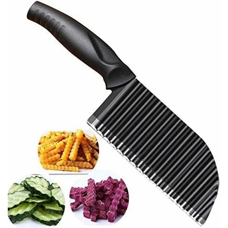 Kabalo Acier inoxydable Coupe Couteau Ondulé Pour Frite Gâteau Légumes Avec  Poignée Plastique Outil Cuisine - Cdiscount Maison